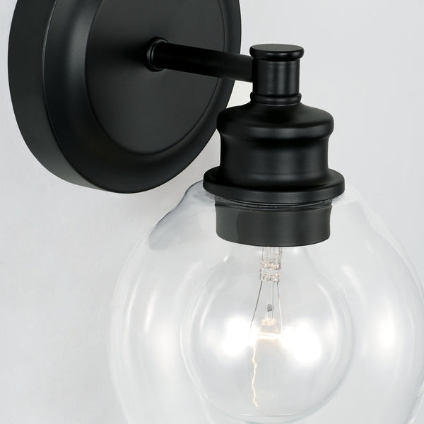 Lee 5.75" One Light Wall Sconce, Matte Black