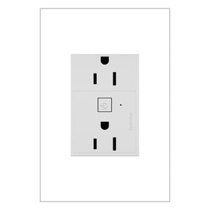 adorne® WNAR153W1 15A Smart Outlet with Netatmo Plus-Size, White