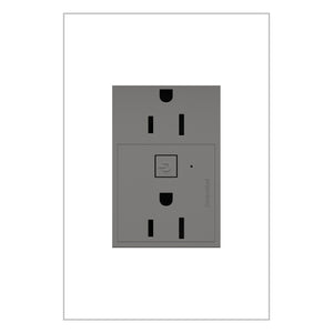 adorne® WNAR153M1 15A Smart Outlet with Netatmo Plus-Size, Magnesium