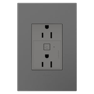 adorne® WNAR153M1 15A Smart Outlet with Netatmo Plus-Size, Magnesium