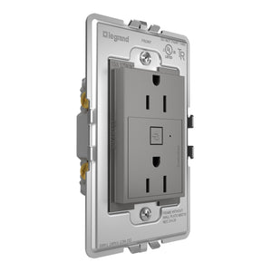 adorne® WNAR153M1 15A Smart Outlet with Netatmo Plus-Size, Magnesium