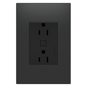adorne® WNAR153G1 15A Smart Outlet with Netatmo Plus-Size, Graphite
