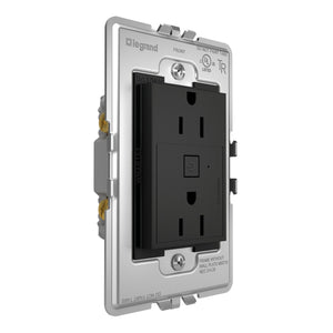 adorne® WNAR153G1 15A Smart Outlet with Netatmo Plus-Size, Graphite