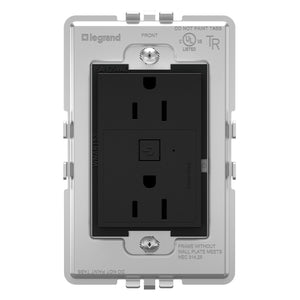 adorne® WNAR153G1 15A Smart Outlet with Netatmo Plus-Size, Graphite