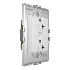 adorne® WNAR203W1 20A Smart Outlet with Netatmo, Plus-Size, White
