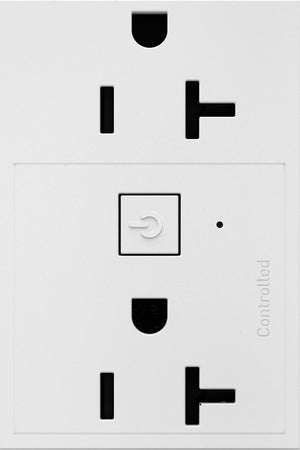 adorne® WNAR203W1 20A Smart Outlet with Netatmo, Plus-Size, White