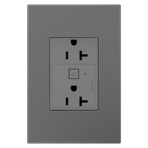 adorne® WNAR203M1 20A Smart Outlet with Netatmo, Plus-Size, Magnesium