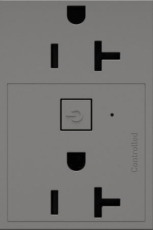 adorne® WNAR203M1 20A Smart Outlet with Netatmo, Plus-Size, Magnesium