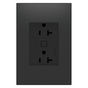 adorne® WNAR203G1 20A Smart Outlet with Netatmo, Plus-Size, Graphite