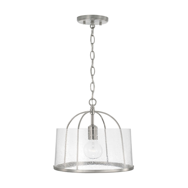 Kendal 13" One Light Semi Flush Mount, Brushed Nickel