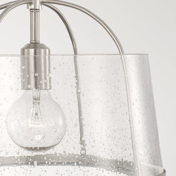 Kendal 13" One Light Semi Flush Mount, Brushed Nickel