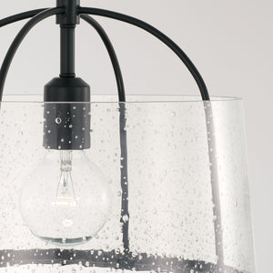 Kendal 13" One Light Semi Flush Mount, Matte Black