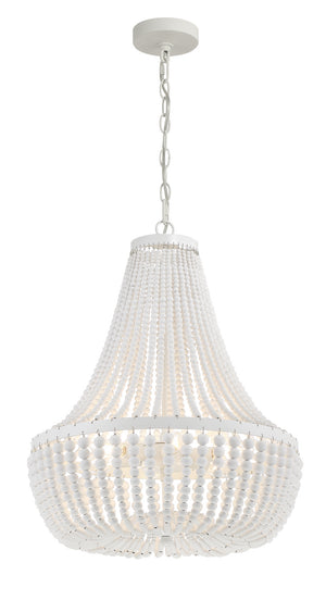 Kylie 18.75'' Six Light Chandelier, Matte White - Alternate Product Image 1.jpg