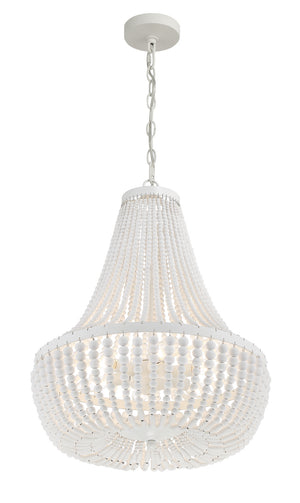 Kylie 18.75'' Six Light Chandelier, Matte White - Alternate Product Image 2.jpg