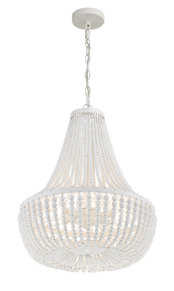 Kylie 18.75'' Six Light Chandelier, Matte White - Alternate Product Image 2.jpg