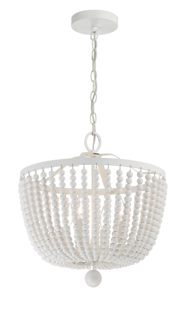 Kylie 16.5'' Four Light Chandelier, Matte White - Alternate Product Image 1.jpg