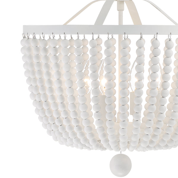 Kylie 16.5'' Four Light Chandelier, Matte White - Alternate Product Image 2.jpg