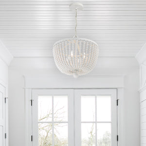 Kylie 16.5'' Four Light Chandelier, Matte White - Alternate Product Image 3.jpg