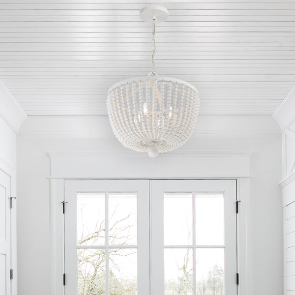 Kylie 16.5'' Four Light Chandelier, Matte White - Alternate Product Image 3.jpg