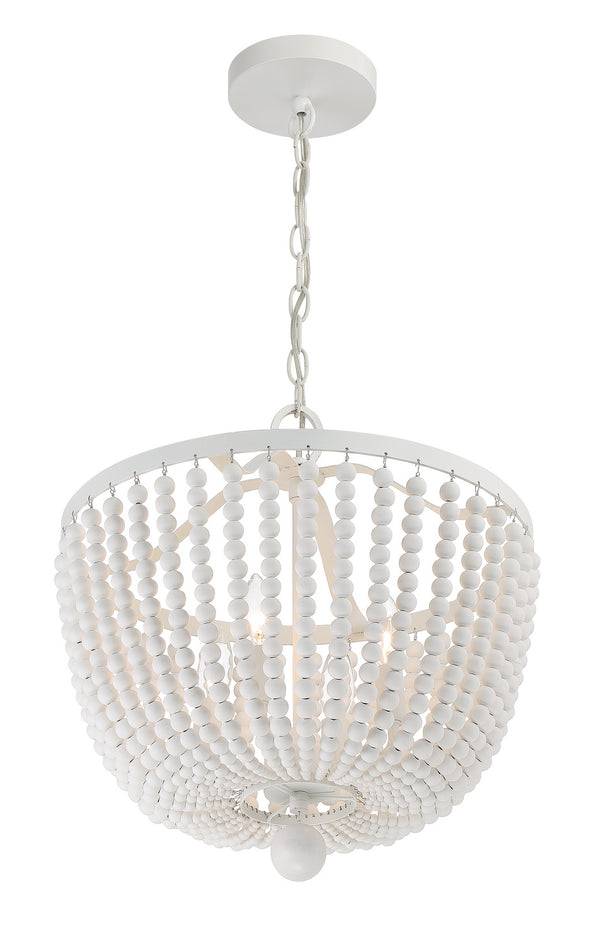 Kylie 16.5'' Four Light Chandelier, Matte White Alt 4.jpg