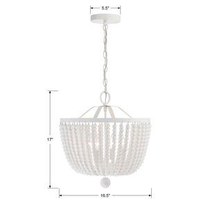 Kylie 16.5'' Four Light Chandelier, Matte White Alt 5.jpg