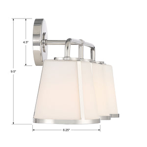 Fuller 23.25'' Three Light Bath, Polished Nickel White - Alternate Product Image 1.jpg