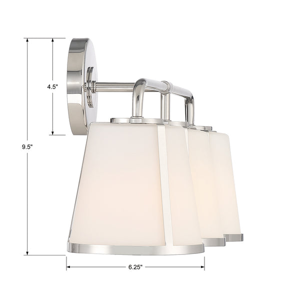 Fuller 23.25'' Three Light Bath, Polished Nickel White - Alternate Product Image 1.jpg