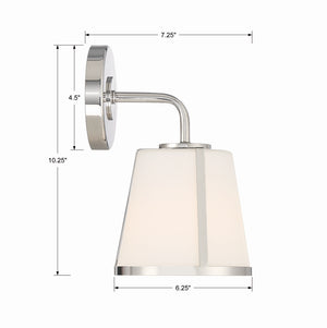 Fuller 6.25'' One Light Wall Sconce, Polished Nickel White Alt 4.jpg