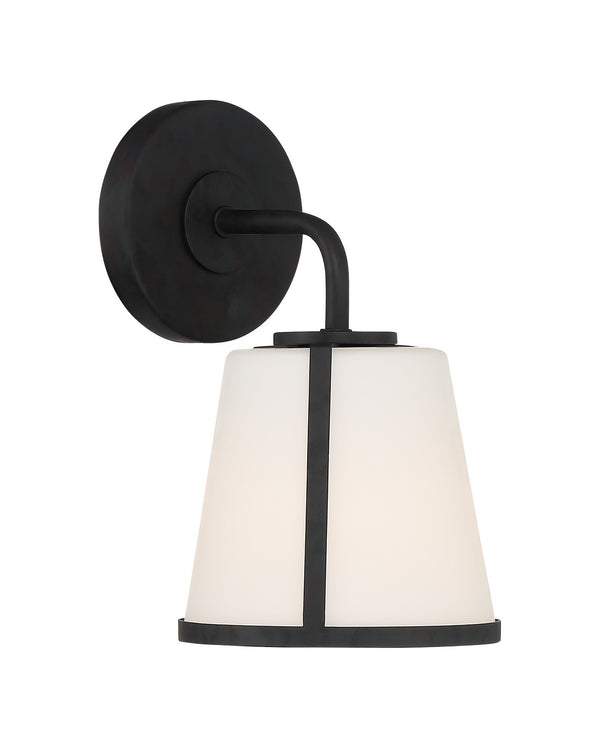 Fuller 6.25'' One Light Wall Sconce, Black White Alt 4.jpg