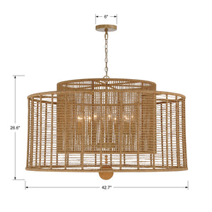 Jayda 42.75'' 12 Light Chandelier, Burnished Silver - Alternate Product Image 1.jpg