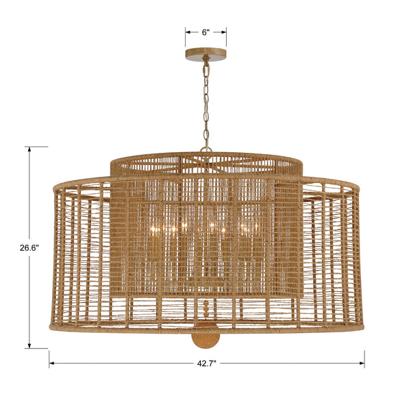 Jayda 42.75'' 12 Light Chandelier, Burnished Silver - Alternate Product Image 1.jpg
