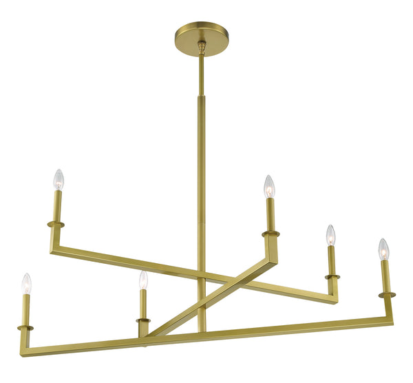 DeWitt 44'' Six Light Chandelier, Aged Brass - Alternate Product Image 2.jpg