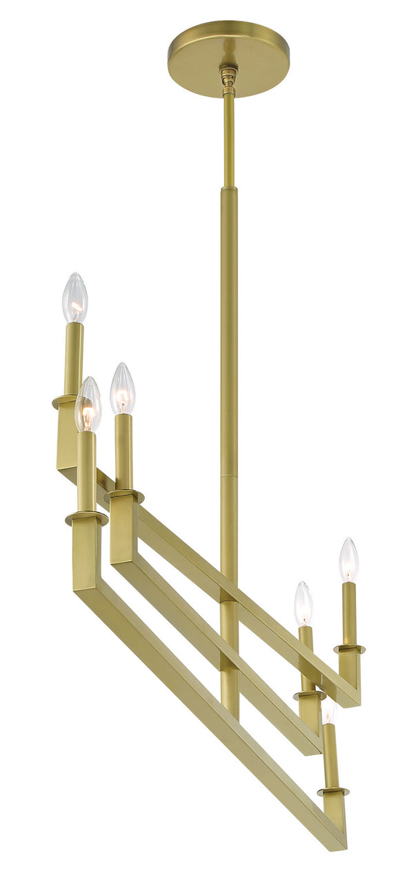 DeWitt 44'' Six Light Chandelier, Aged Brass - Alternate Product Image 3.jpg
