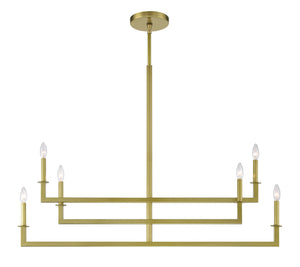 DeWitt 44'' Six Light Chandelier, Aged Brass Alt 5.jpg