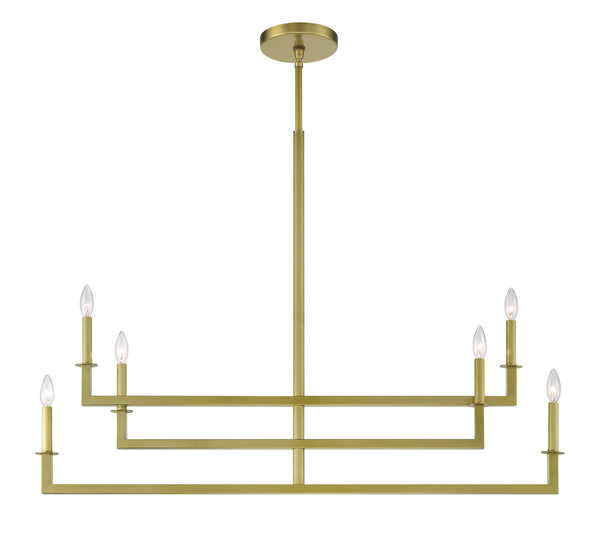 DeWitt 44'' Six Light Chandelier, Aged Brass Alt 5.jpg