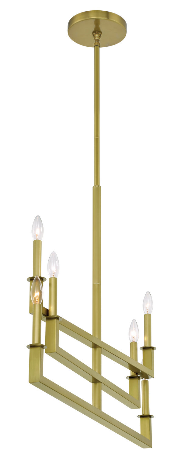 DeWitt 32'' Six Light Chandelier, Aged Brass - Alternate Product Image 1.jpg