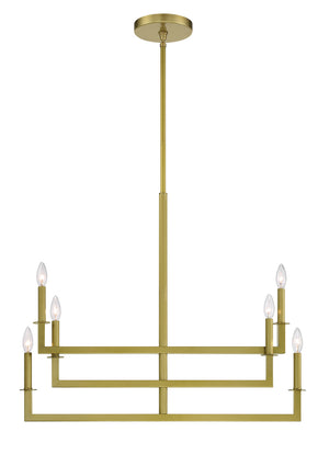 DeWitt 32'' Six Light Chandelier, Aged Brass - Alternate Product Image 2.jpg