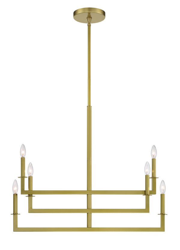 DeWitt 32'' Six Light Chandelier, Aged Brass - Alternate Product Image 2.jpg