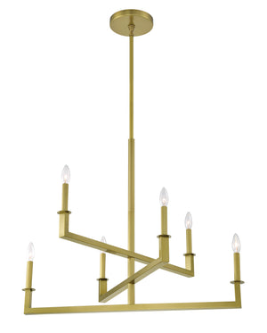 DeWitt 32'' Six Light Chandelier, Aged Brass Alt 5.jpg