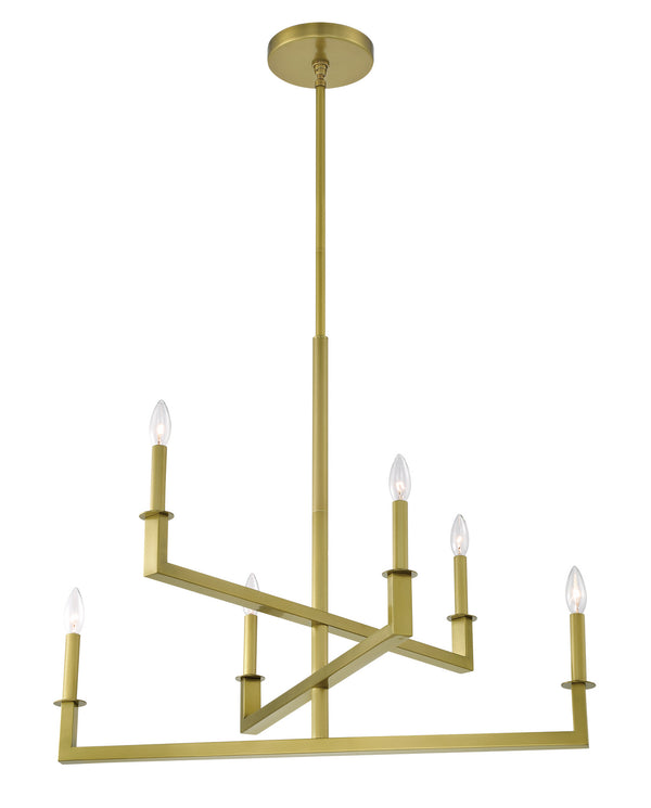 DeWitt 32'' Six Light Chandelier, Aged Brass Alt 5.jpg