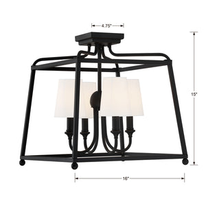 Sylvain 16'' Four Light Semi Flush Mount, Black - Alternate Product Image 2.jpg