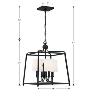 Sylvain 16'' Four Light Chandelier, Black Alt 4.jpg