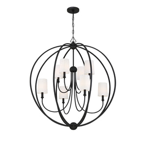 Sylvain 40'' Eight Light Chandelier, Black - Alternate Product Image 1.jpg