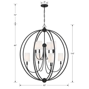 Sylvain 40'' Eight Light Chandelier, Black Alt 4.jpg