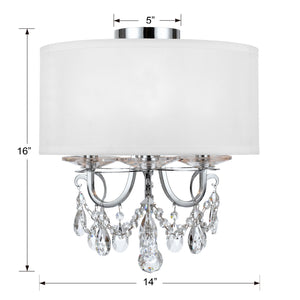Ophelia 14'' Three Light Semi Flush Mount, Chrome Clear Hand Cut Crystal - Alternate Product Image 3.jpg