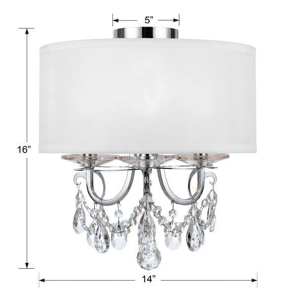 Ophelia 14'' Three Light Semi Flush Mount, Chrome Clear Hand Cut Crystal - Alternate Product Image 3.jpg