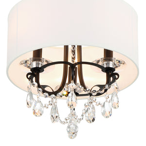 Ophelia 14'' Three Light Mini Chandelier, Matte Black Clear Hand Cut Crystal - Alternate Product Image 3.jpg
