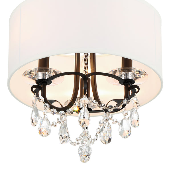 Ophelia 14'' Three Light Mini Chandelier, Matte Black Clear Hand Cut Crystal - Alternate Product Image 3.jpg