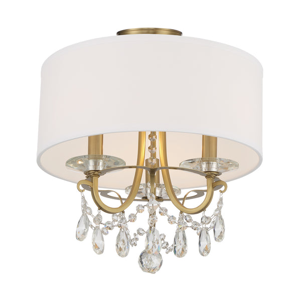 Ophelia 14'' Three Light Semi Flush Mount, Gold Clear Hand Cut Crystal - Alternate Product Image 1.jpg