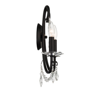 Ophelia 14'' Two Light Wall Sconce, Matte Black Clear Hand Cut Crystal - Alternate Product Image 3.jpg